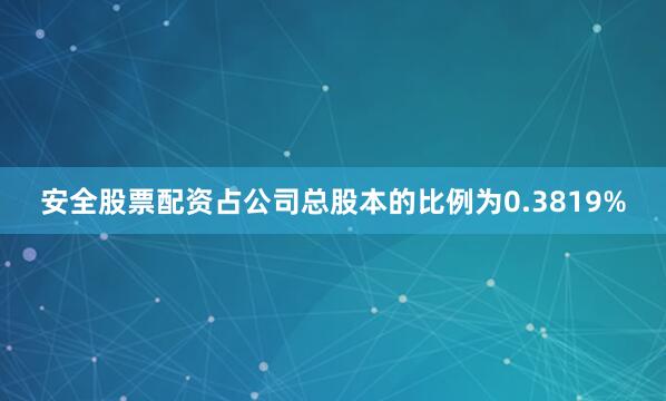 安全股票配资占公司总股本的比例为0.3819%