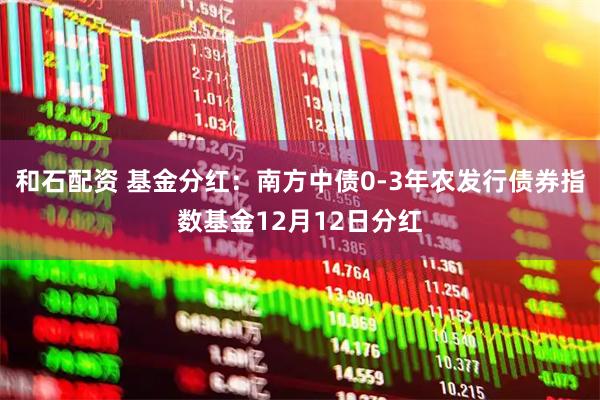 和石配资 基金分红:南方中债0-3年农发行债券指数基金12月12日分红