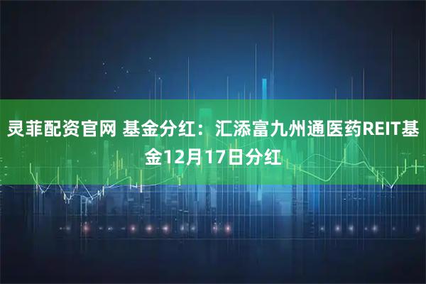 灵菲配资官网 基金分红：汇添富九州通医药REIT基金12月17日分红