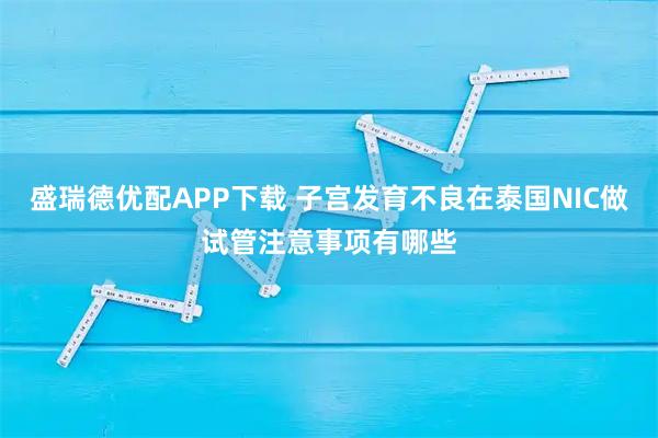 盛瑞德优配APP下载 子宫发育不良在泰国NIC做试管注意事项有哪些